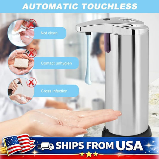 Automatic Liquid Soap Dispenser, Touchless. Infrared Sensor With Adjustable Levels