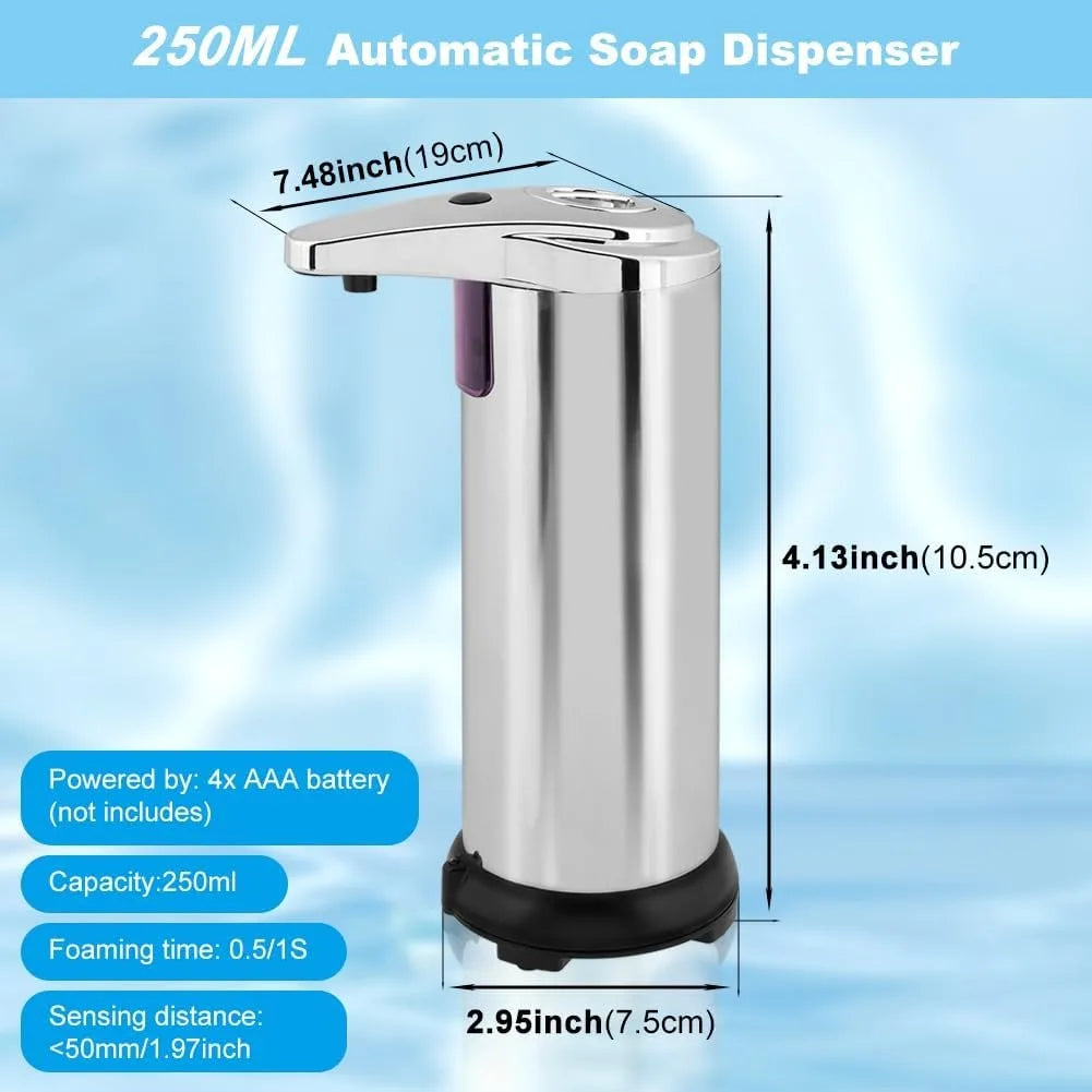 Automatic Liquid Soap Dispenser, Touchless. Infrared Sensor With Adjustable Levels