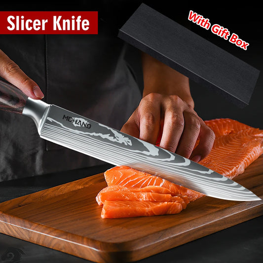 8 Inch Slicing Knife Japanese Kitchen Knife German Stainless Steel