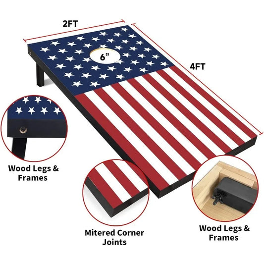 Cornhole Boards Set with Carry Case and 8 Bean Bags