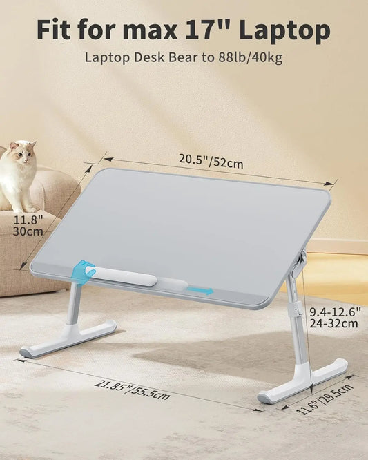 Adjustable Leather Lap Desk Foldable Height Angle Desk