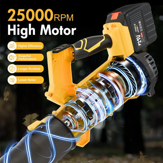 Cordless Electric Air Blower 21V Batteries Fast Charger LCD