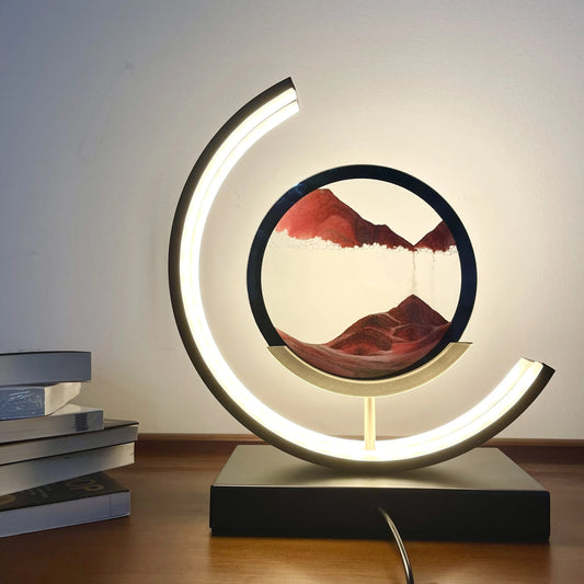 Moving Sand Art Lamp 3D Motion Sand Picture 3 Colors Decor Light