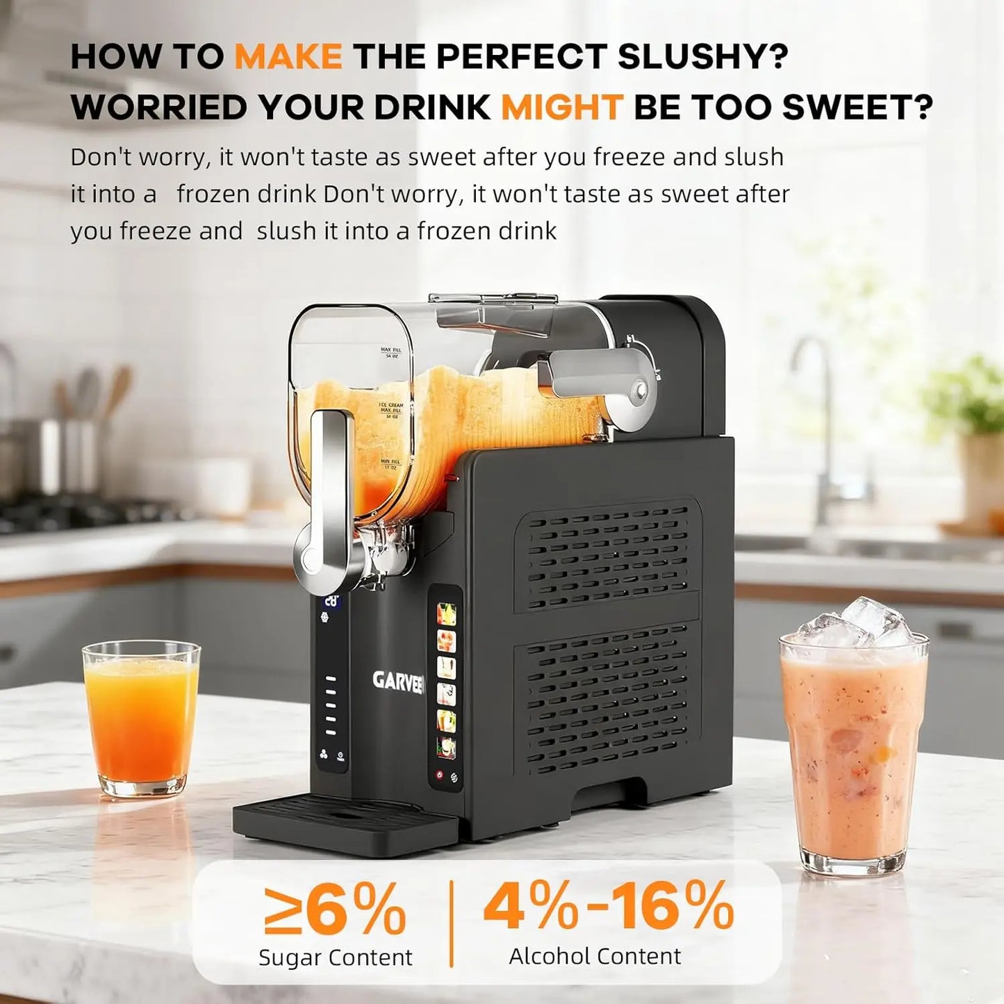 Slushie Machine No Ice Frozen Drink Maker LED Display