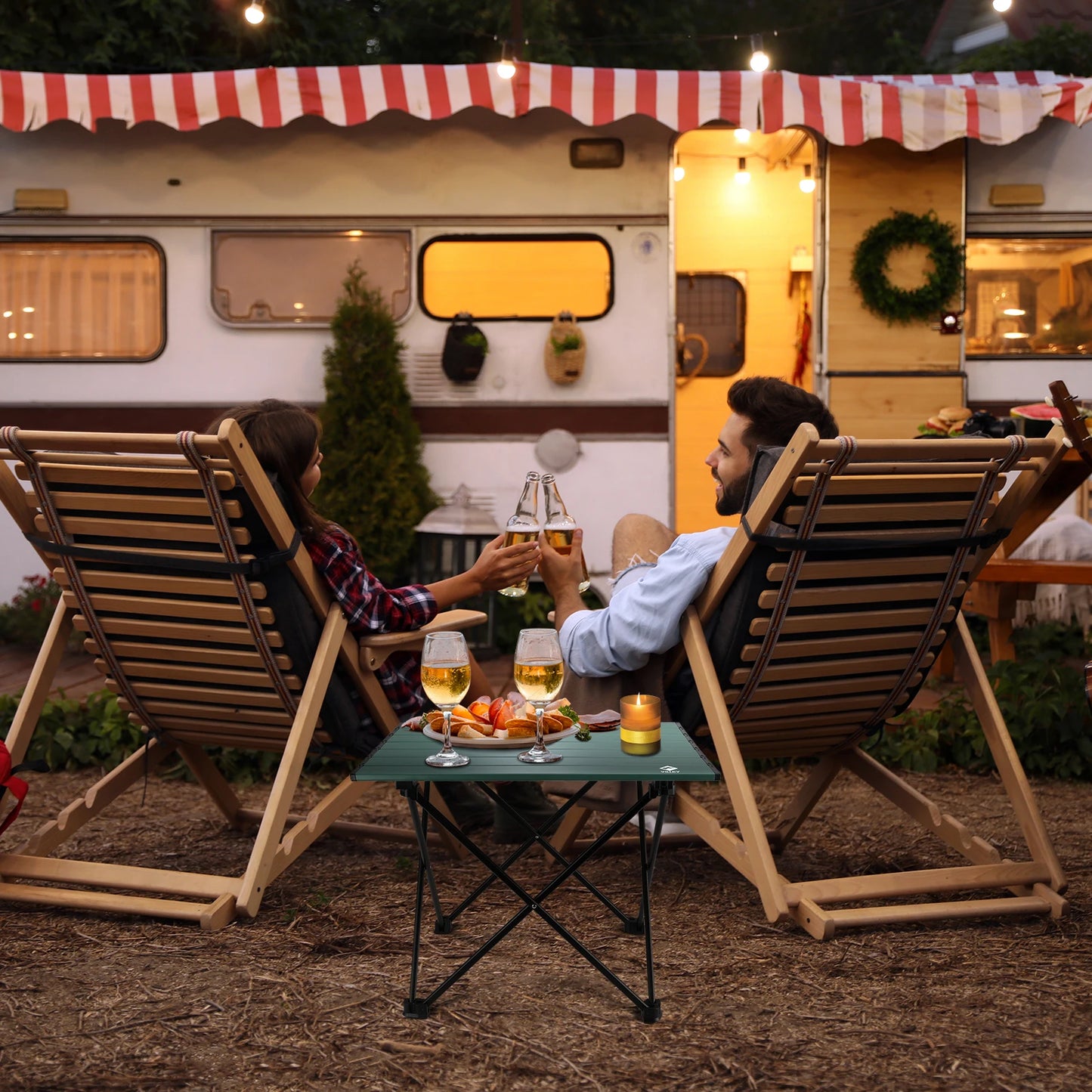 Portable Camping Table Ultralight Aluminum Folding with Carry Bag