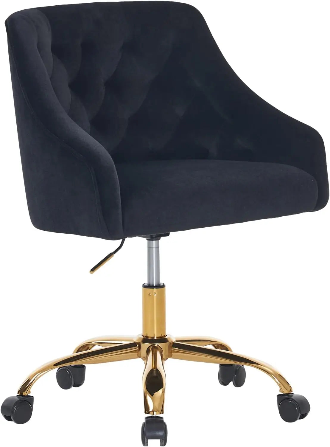 Desk Chair Modern Cushioned Velvet, Adjustable Height & Swivel