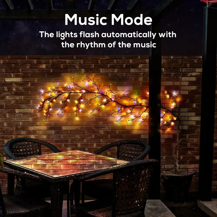 Willow Vine Lights with Voice-Activated LED Lighting