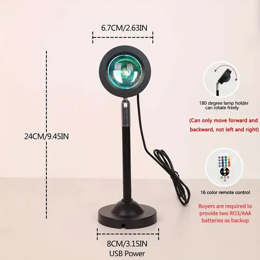 Sunset Projection Lamp, LED Lights, Self Photography