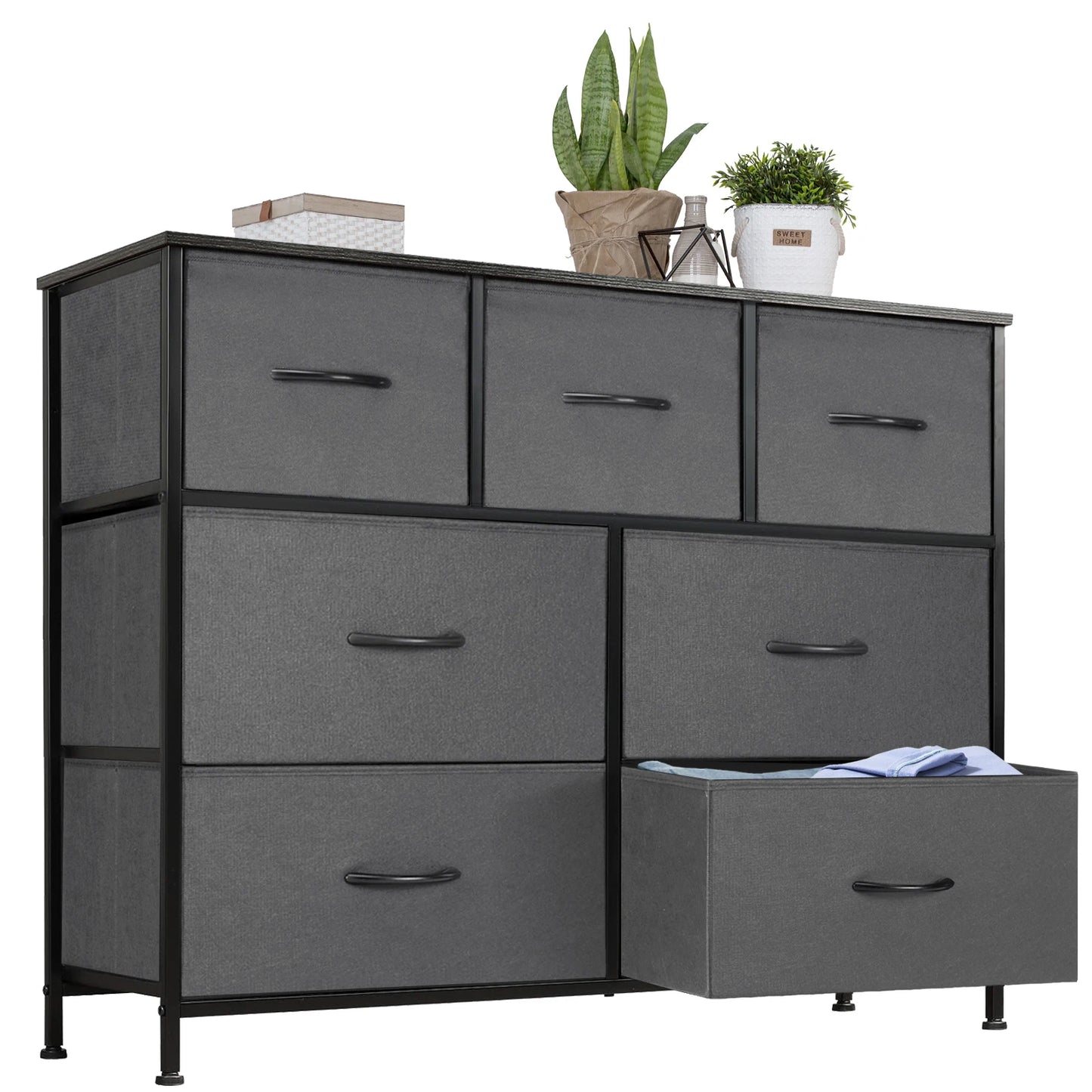 Dresser With 7 Fabric Drawers