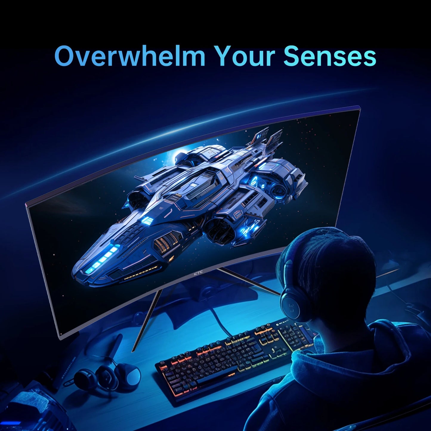 Curved Gaming Monitor 32 Inch with Tilt Adjustability