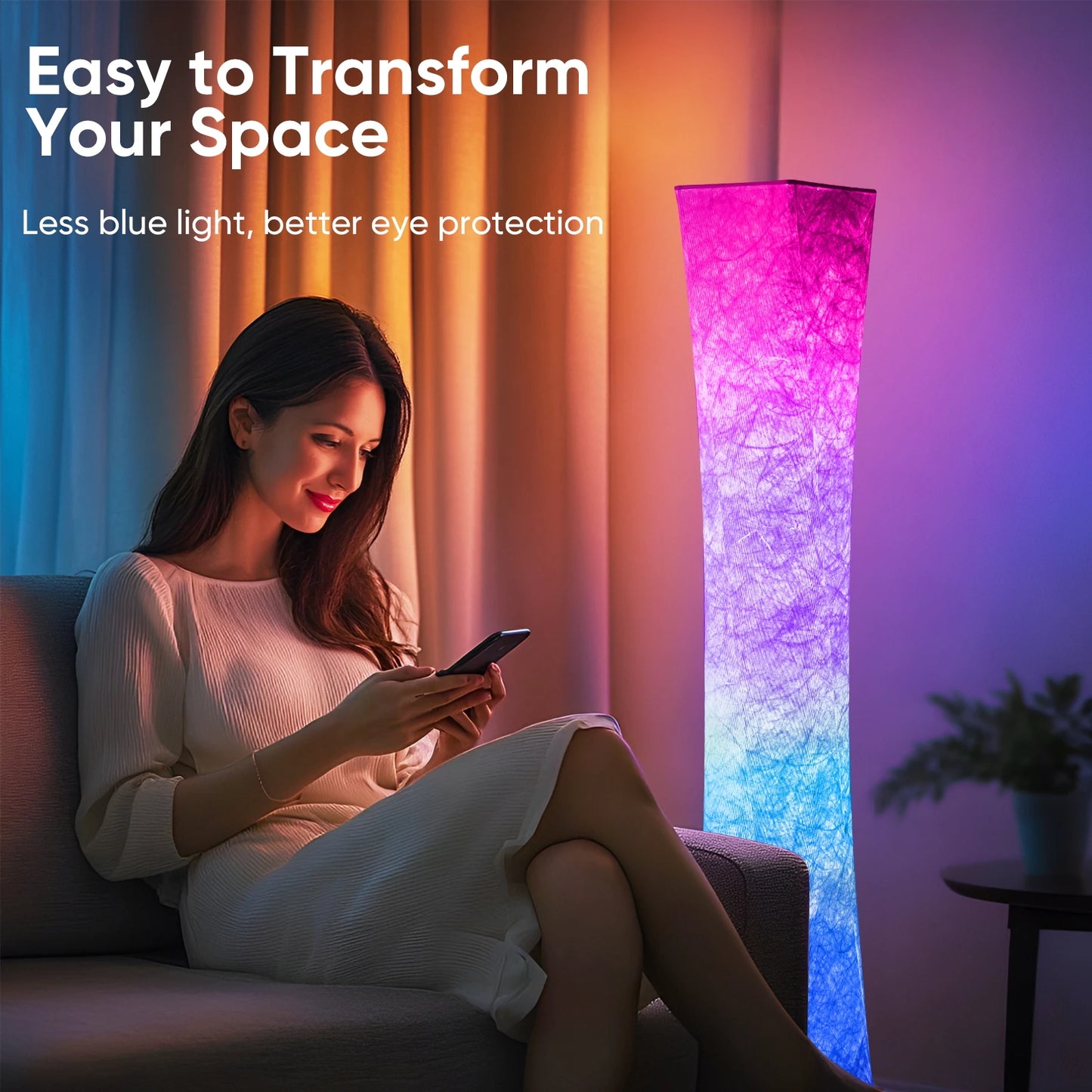 Floor Lamp Soft Light RGB 16 Color Changing LED with Remote Control