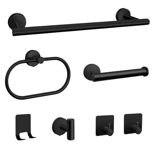 Towel Rack Set 7 Piece Bathroom Hardware Wall Mounted