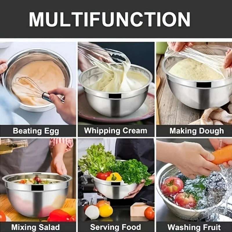 Stainless Steel Mixing Bowl Set 13 Piece With Lids and Graters