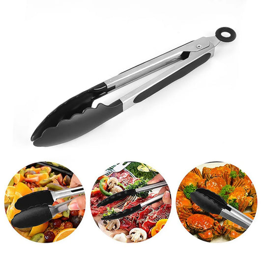 Stainless Steel Kitchen Tongs Non Stick Cooking Serving Tong