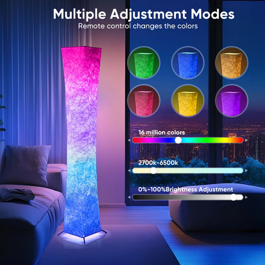 Floor Lamp Soft Light RGB 16 Color Changing LED with Remote Control