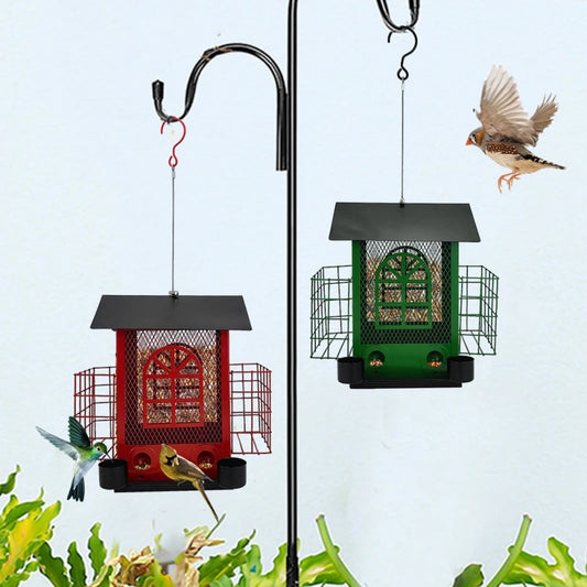 Squirrel proof hanging bird feeder