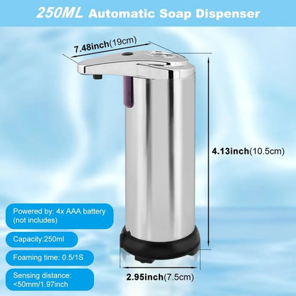 Automatic Liquid Soap Dispenser, Touchless. Infrared Sensor With Adjustable Levels