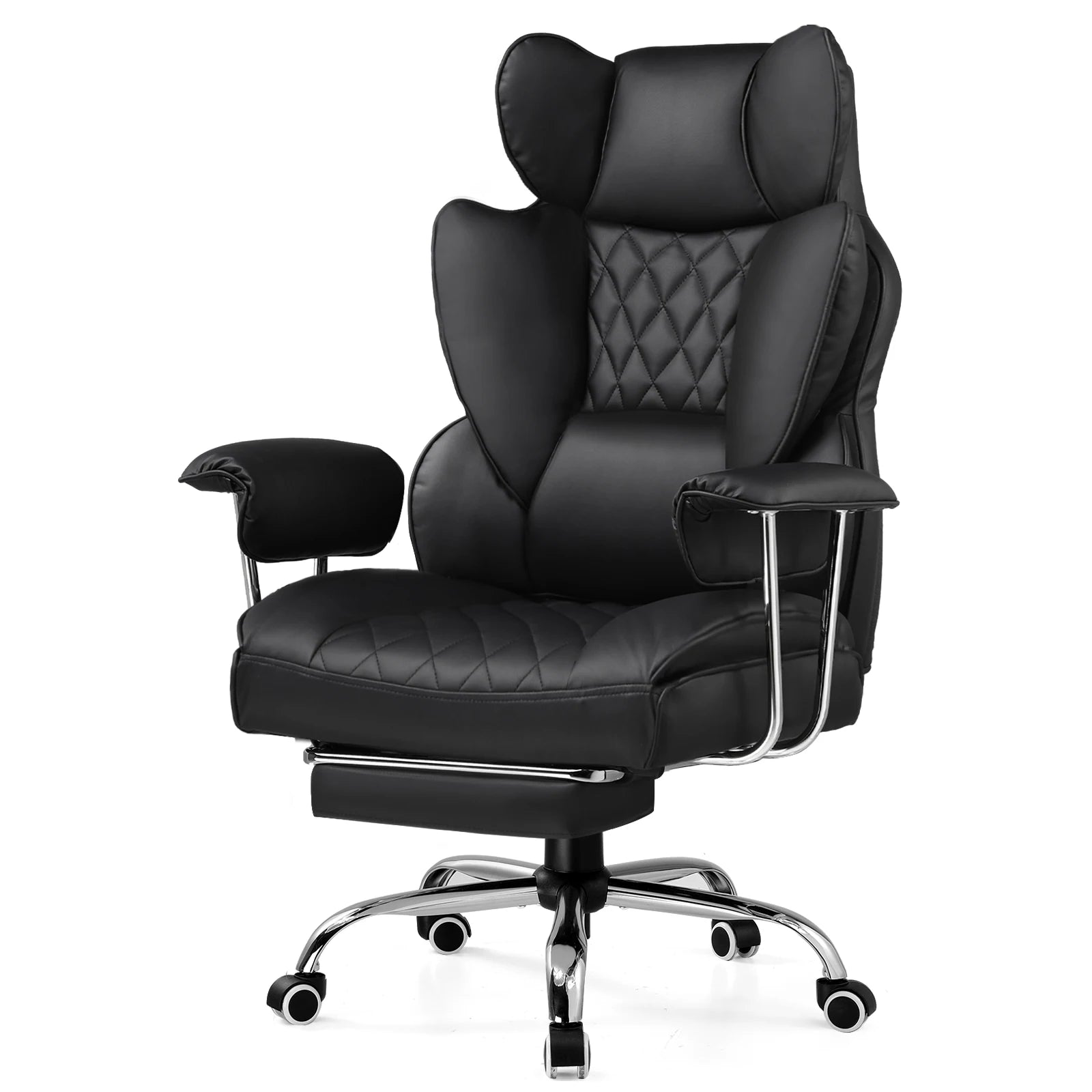 Big and Tall Chair Ergonomic Lumbar Support with Footrest and Comfort