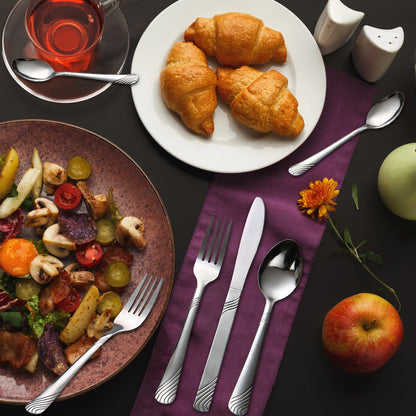 Flatware Set 48PCS Contemporary Polished Stainless Steel