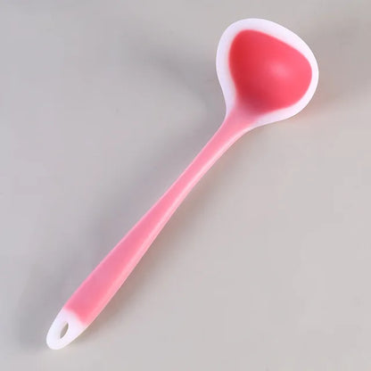Silicone Soup Ladle 29cm Long Handle Heat Resistant Round Scoop