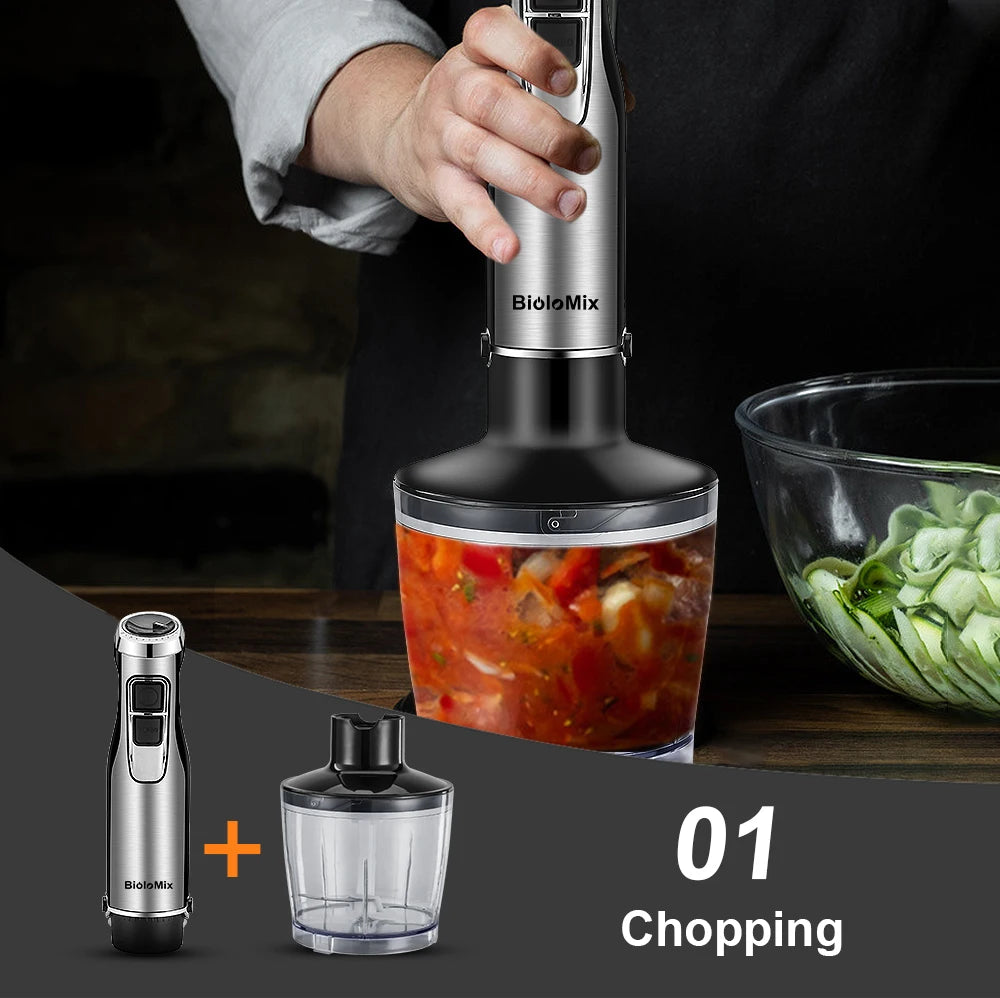 Hand Stick Blender 4 in 1 1200W Mixer Chopper Smoothie Ice