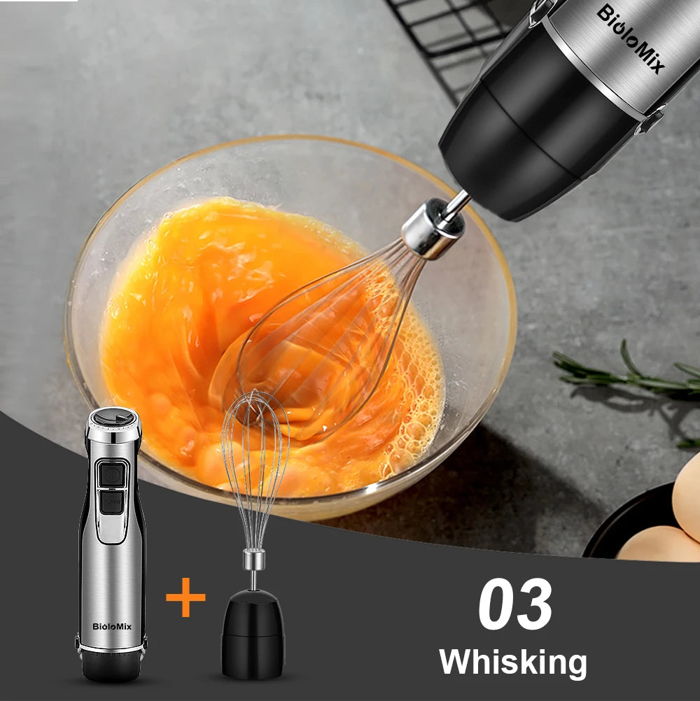Hand Stick Blender 4 in 1 1200W Mixer Chopper Smoothie Ice