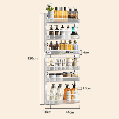 6-Tier Over The Door Pantry Organizer with Adjustable Baskets, Metal Wall Mount Spice Rack