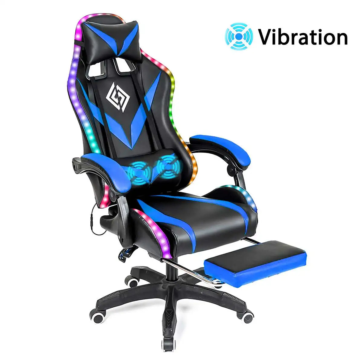 Gaming Chair with Speakers RGB Massage Recliner Bluetooth