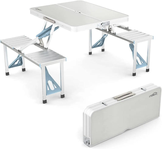 4Ft Folding Picnic Table, Weight capacity 265 Lbs,, Lightweight, Fold Up, Carrying Case