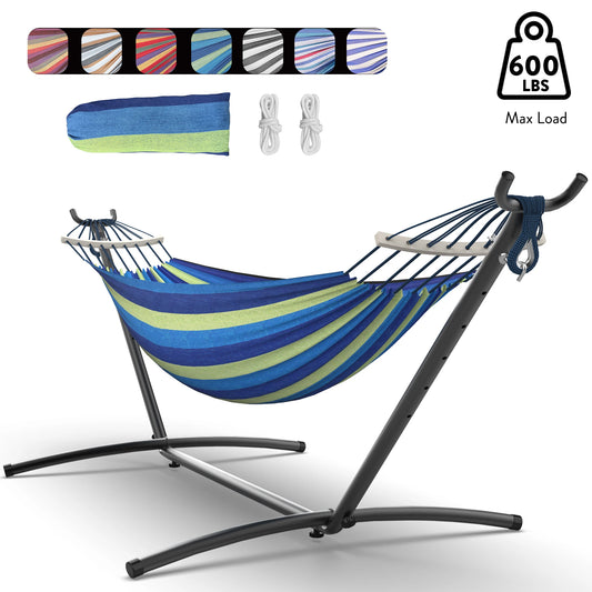 Hammock with Stand Adjustable Portable with Storage Bag