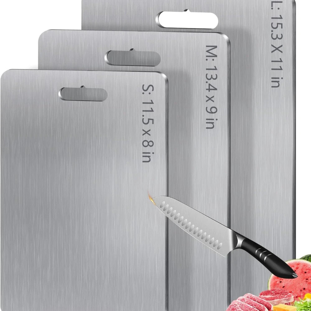 Stainless Steel Cutting Board 304 Food Grade Thickened Double Sided