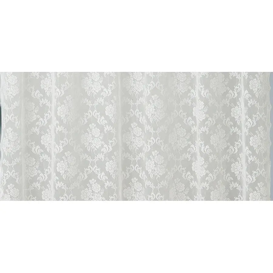 Ivory Shower Curtain with Valance Elegant Tassels Bathroom Curtain