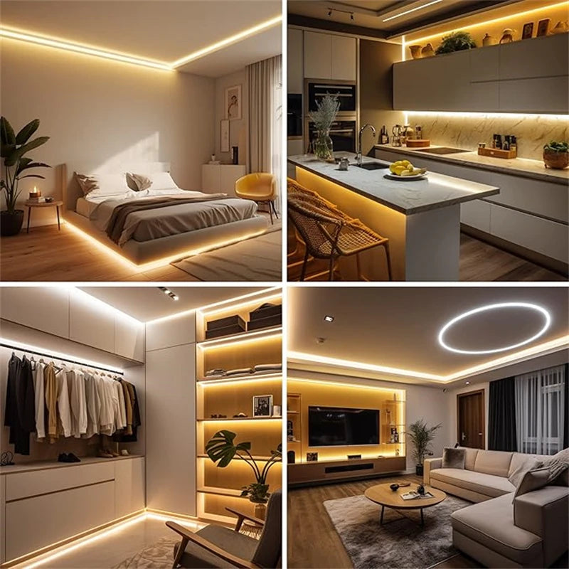 COB LED Strip Lights 24V Dimmable With Remote Control 5M 10M