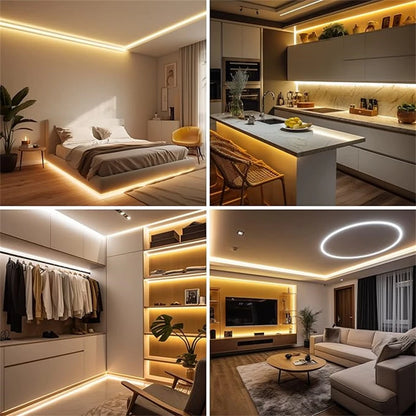 COB LED Strip Lights 24V Dimmable With Remote Control 5M 10M