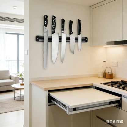 Magnetic Knife Holder Wall Mount Kitchen Scissor Storage Organizer
