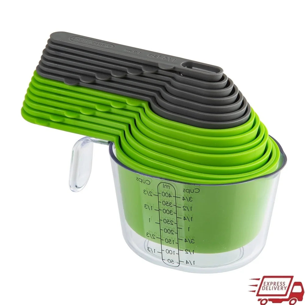 15 Piece Magnetic Measuring Set Nested Cups and Spoons, BPA Free,  Dishwasher Safe