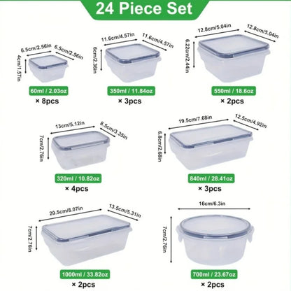 Airtight Food Storage Containers Set 48Pcs BPA Free Kitchen Organizer