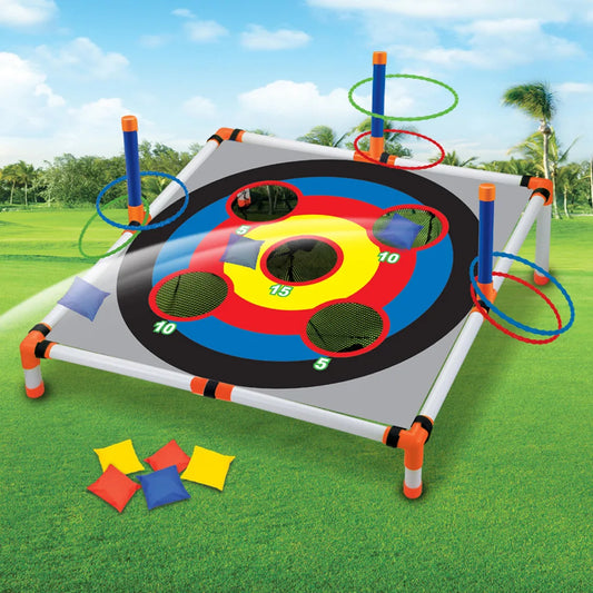 Portable Multi-purpose Cornhole Set, Ferrule Toss Game With 6 Sandbag Bean Bags