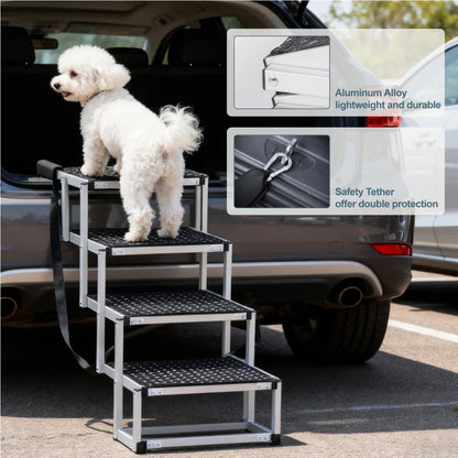 Dog Steps Foldable Portable Pet Stairs Non-Slip Reinforced Design