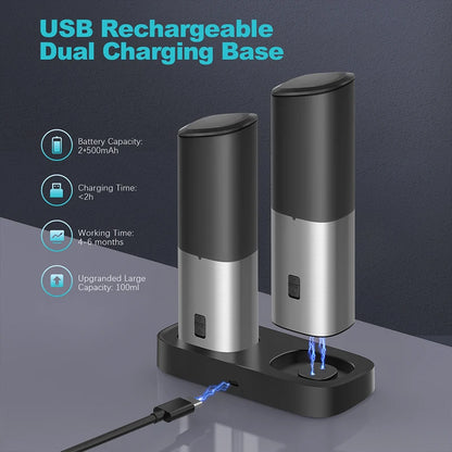 Electric Salt and Pepper Grinder Stainless Steel Adjustable Fineness