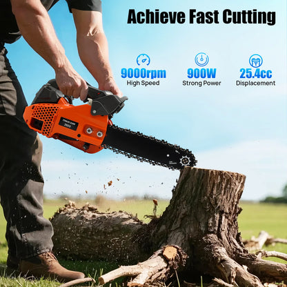 Top Handle Chainsaw 12 Inch Gasoline 2 Stroke Engine Saw