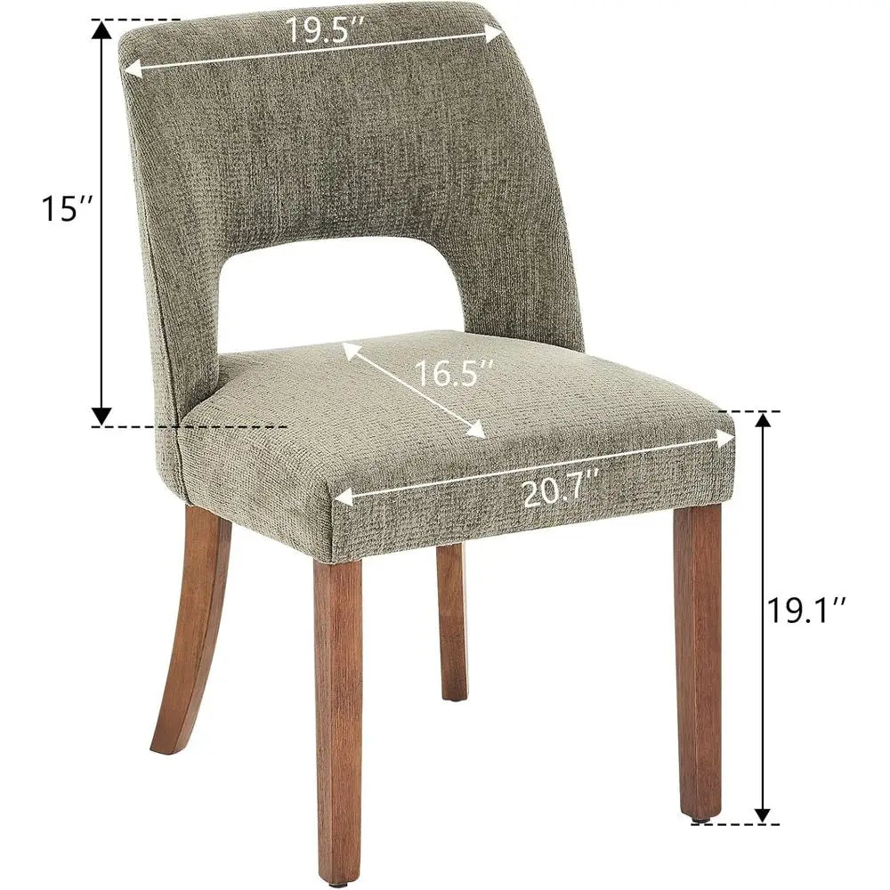 Wooden Dining Chairs, Set of 4, Modern, Fabric Upholstered