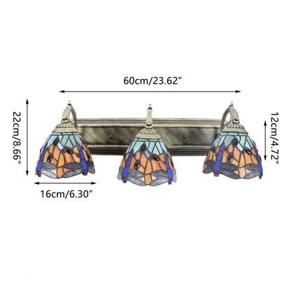 Stained Glass Wall Sconce Victorian Tiffany Vanity Lighting