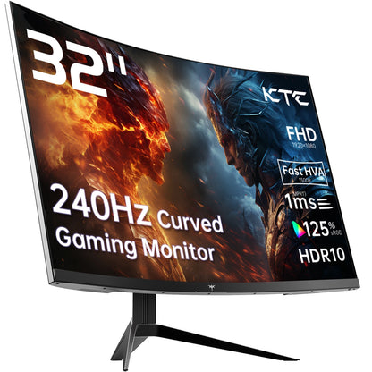 Curved Gaming Monitor 32 Inch with Tilt Adjustability