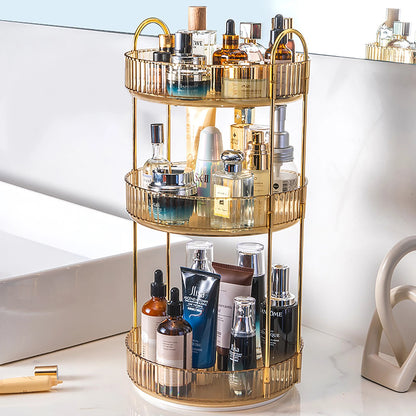 3 Tier Rotating Organizer High Capacity Countertop Storage Rack