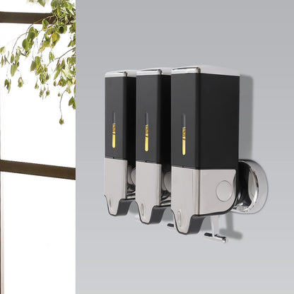 Triple Wall Mount Soap Dispenser, Lockable