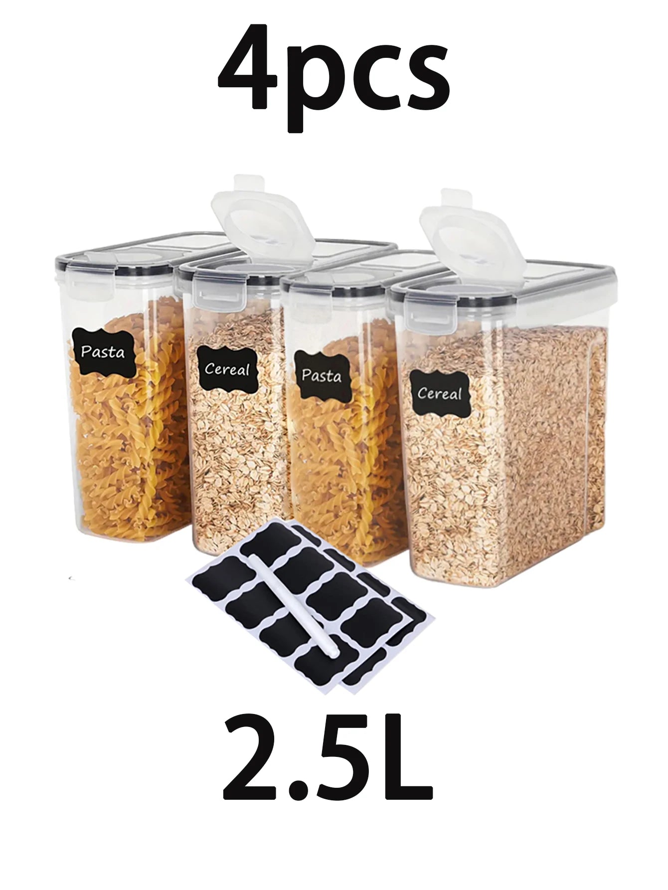 Airtight Food Storage Containers 4PCS Large Kitchen Containers Set