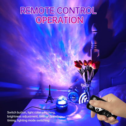 Galaxy Projector Night Light LED Starry Sky Remote USB Rechargeable