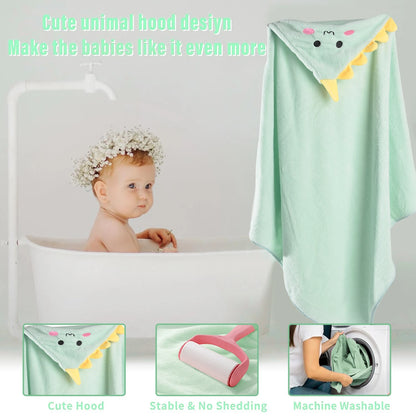 Baby Bath Towels 4PCS Soft & Absorbent w/ Hood for 0-5 yrs