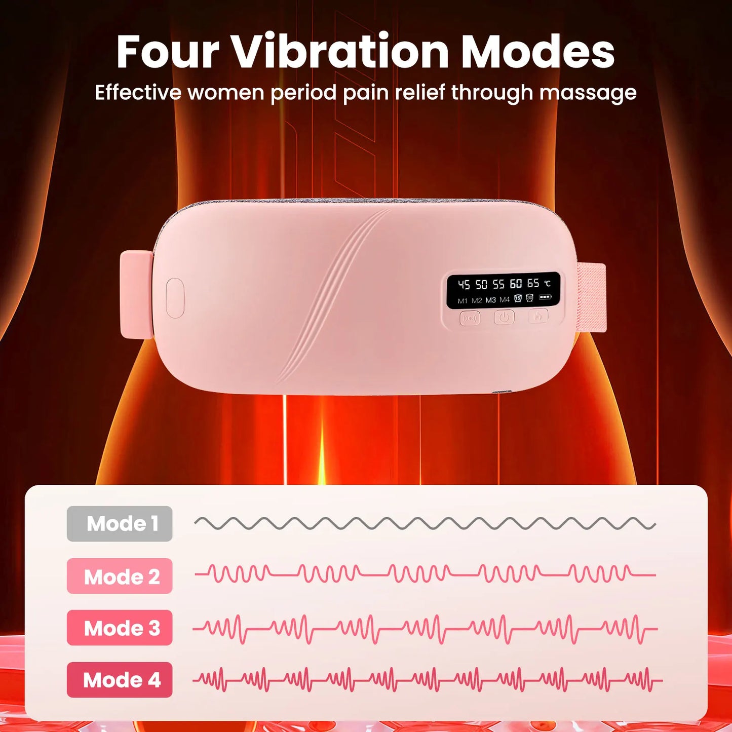 Wireless Heating Pad Menstrual Thermal Massager Belt for Period Relief